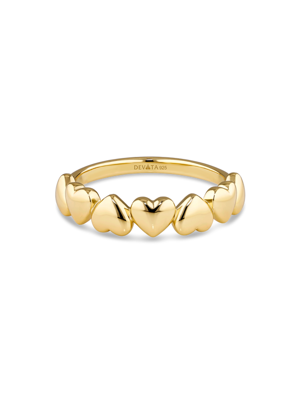 Sweet Heart Ring in Gold Plated Sterling Silver
