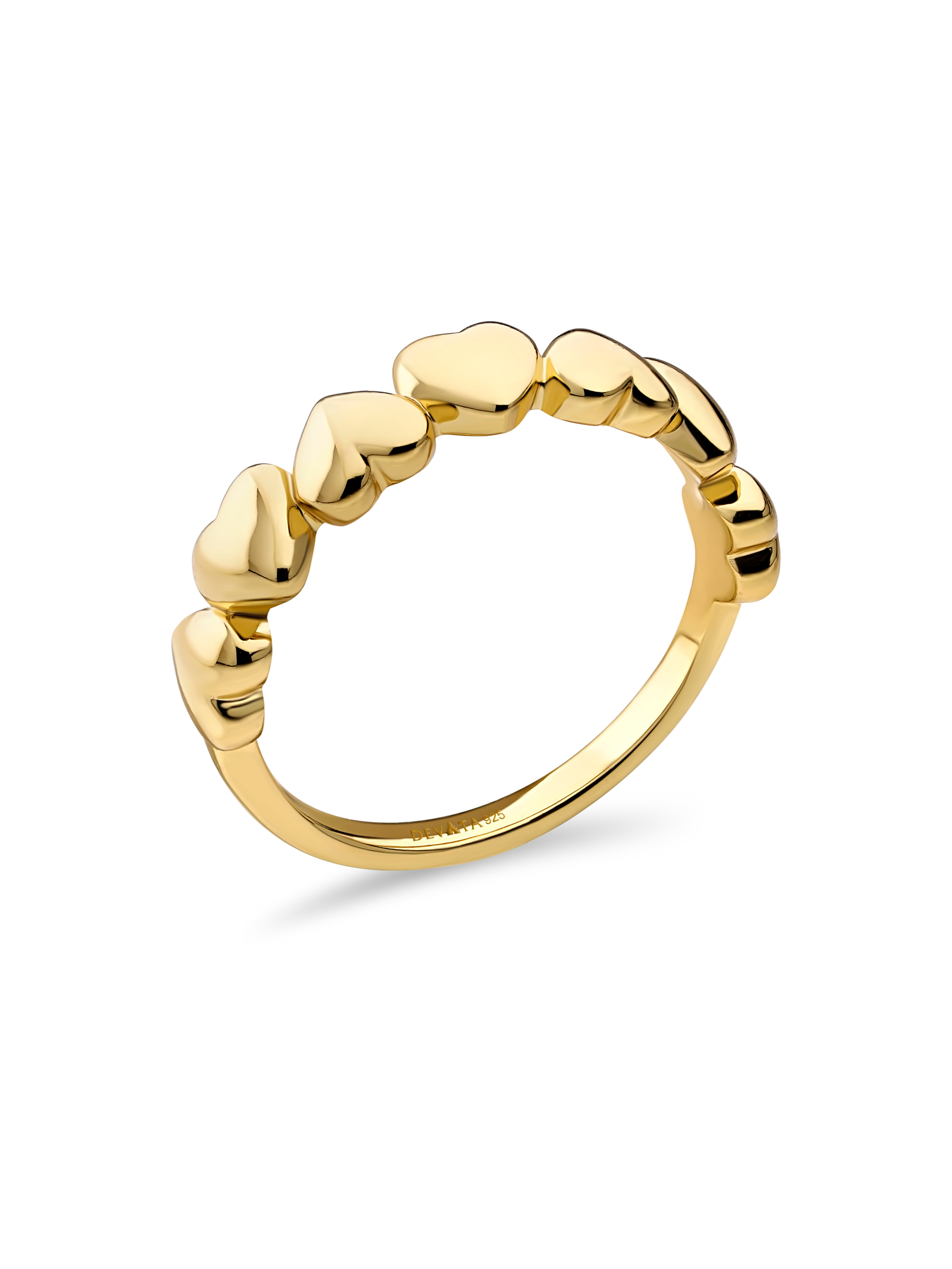 DEVATA Sweet Heart Ring in Gold Plated Sterling Silver