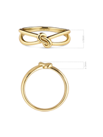 Love Knot Ring in Gold Plated Sterling Silver