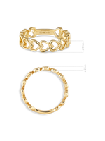 DEVATA Open Heart Ring in Gold Plated Sterling Silver