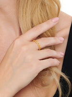 DEVATA Infinity Eternity Ring in Gold Plated Sterling Silver