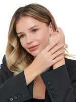 DEVATA Open Heart Eternity Ring in Gold Plated Sterling Silver