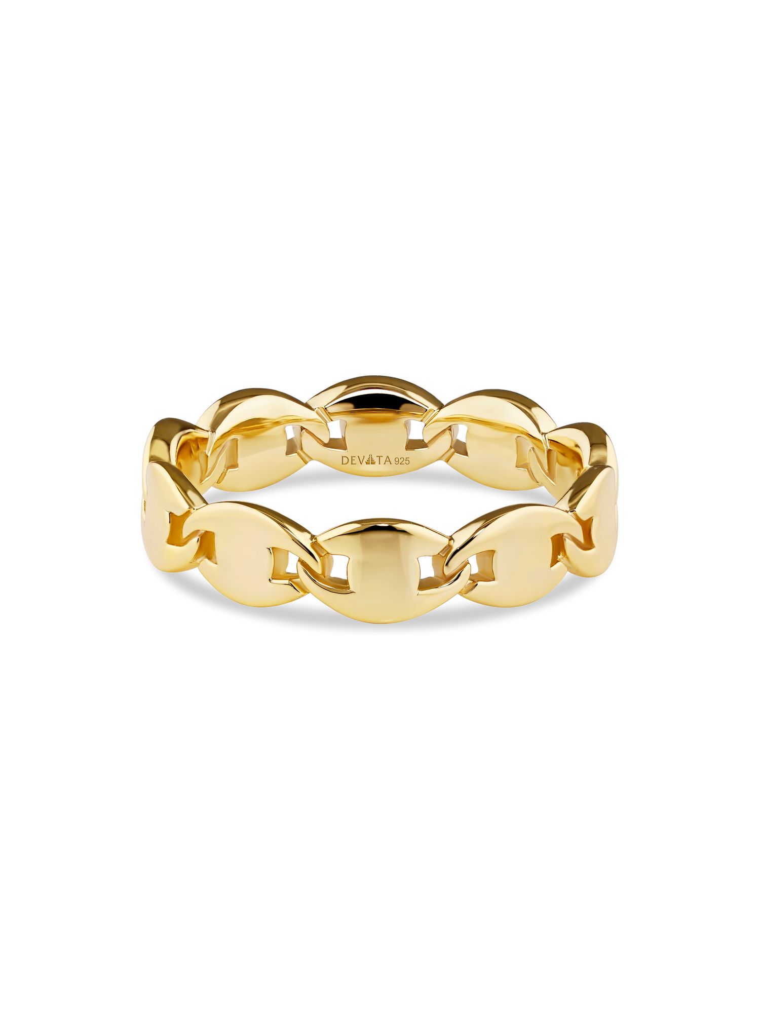 Mariner Link Ring in Gold Plated Sterling Silver