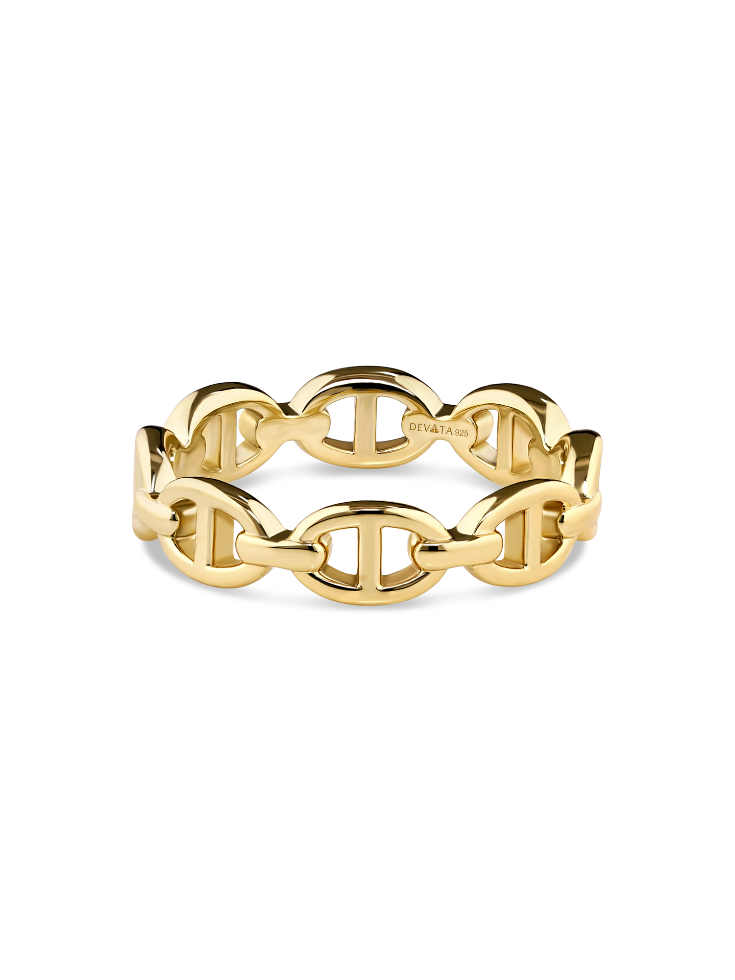 Mariner Link Ring in Gold Plated Sterling Silver