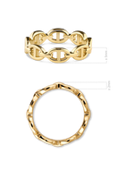 DEVATA Mariner Link Ring in Gold Plated Sterling Silver