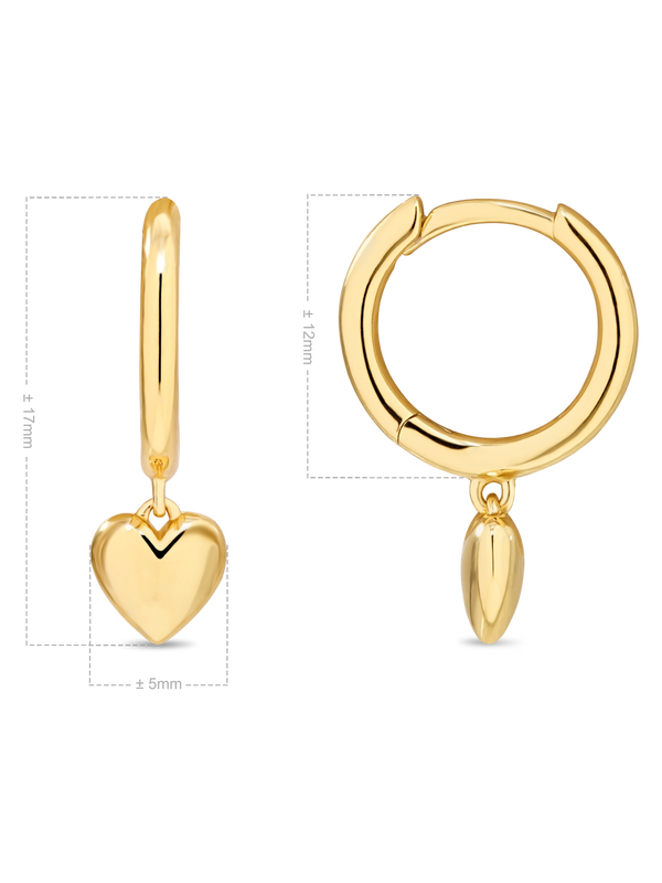 Sweet Heart Hoop Earrings