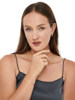 Sweet Heart Hoop Earrings in Gold Plated Sterling Silver