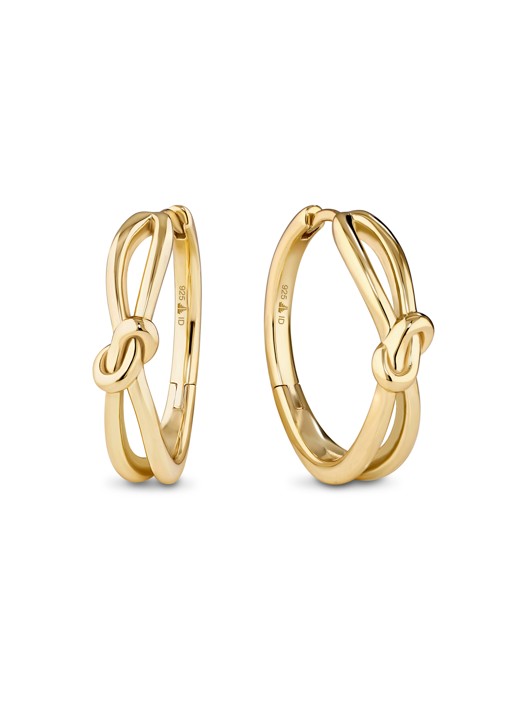 Love Knot Hoop Earrings in Gold Plated Sterling Silver#gold-plated