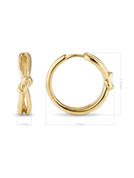 Love Knot Hoop Earrings in Gold Plated Sterling Silver