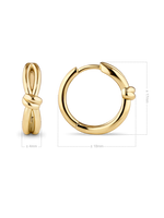 Love Knot Hoop Earrings in Gold Plated Sterling Silver