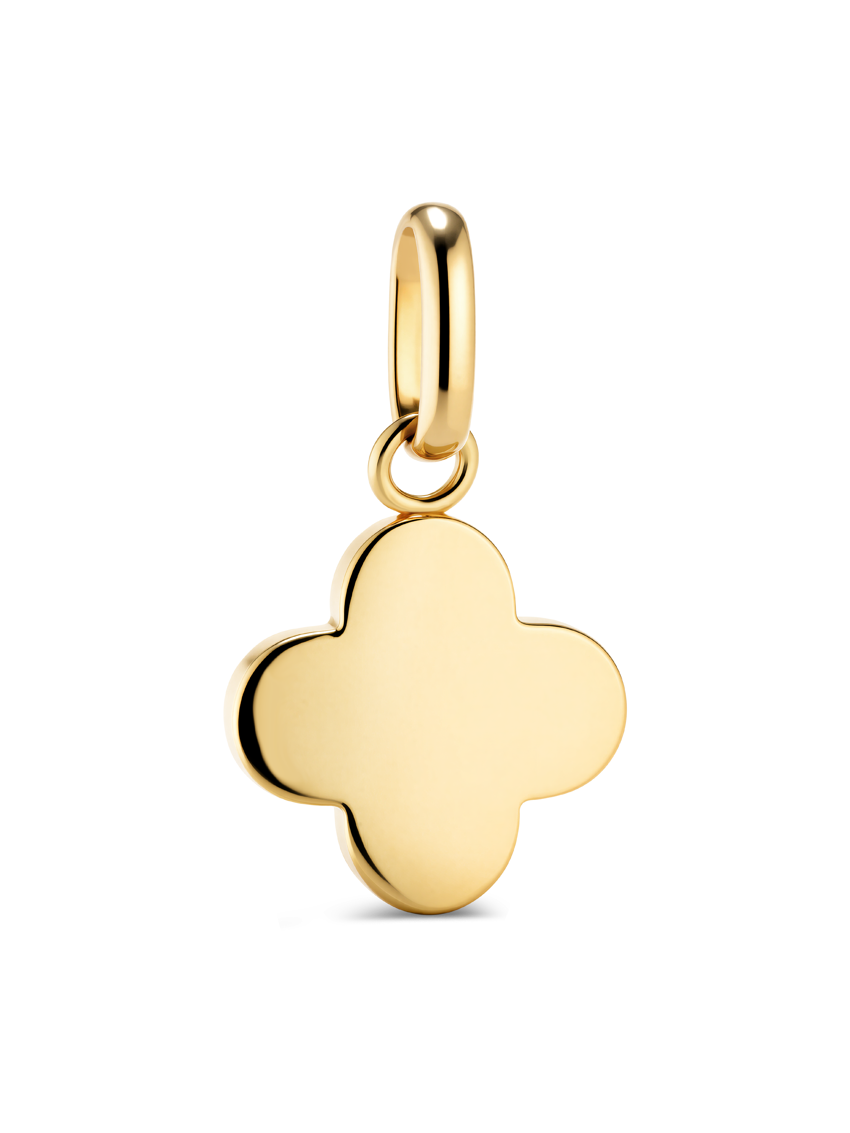 Clover Charm Pendant in 14K Solid Gold