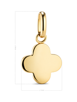 Clover Charm Pendant in 14K Solid Gold