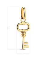 Key Charm Pendant in 14K Solid Gold