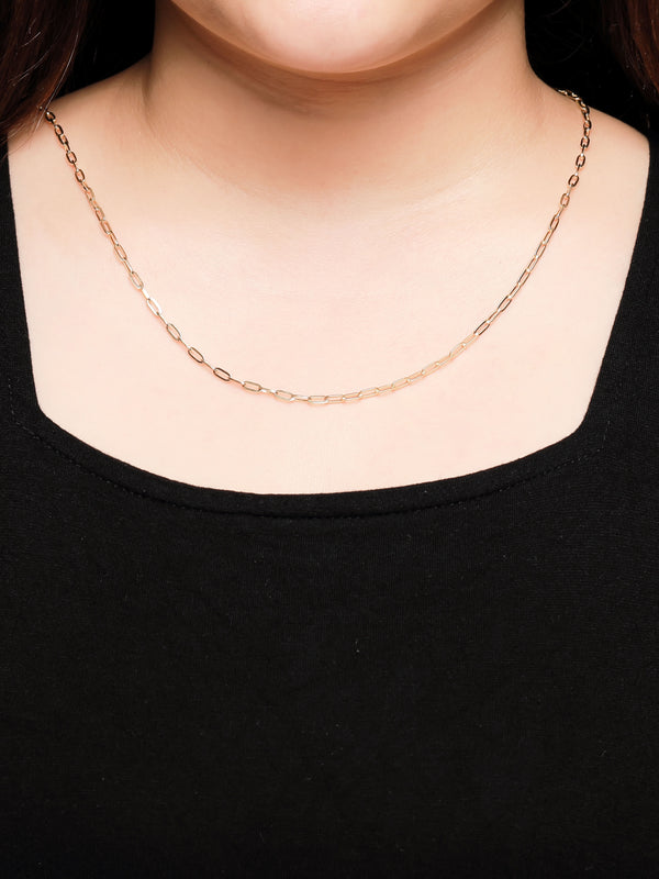 DEVATA Paperclip Chain Necklace 14K Gold