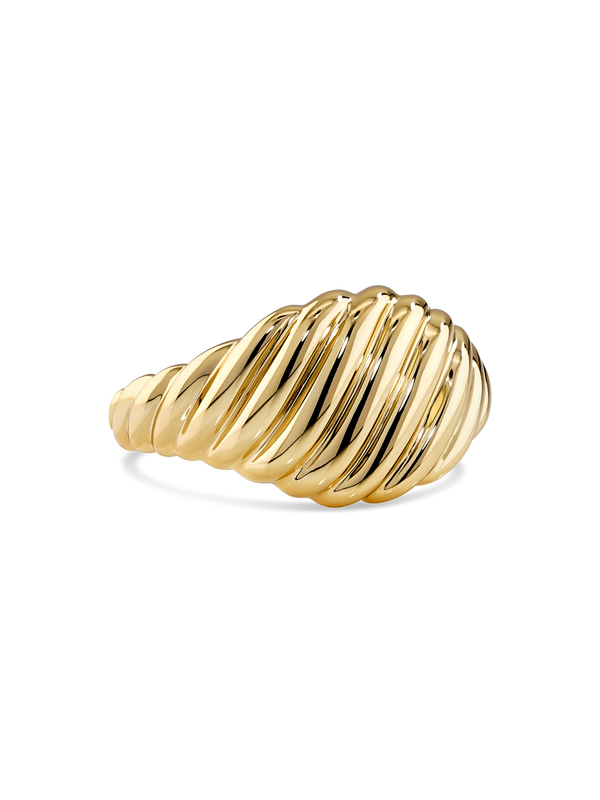 DEVATA Rope Ring  Gold Plated Sterling Silver