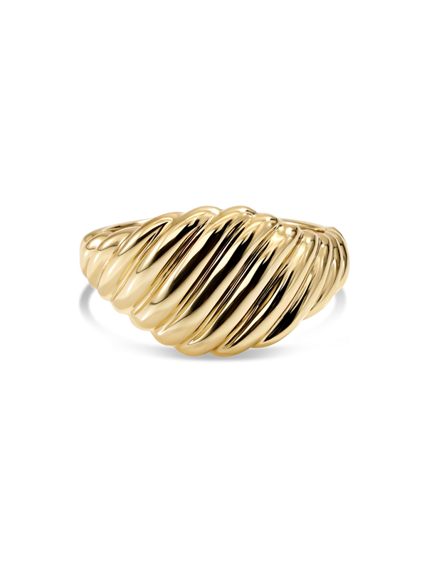 DEVATA Rope Ring  Gold Plated Sterling Silver