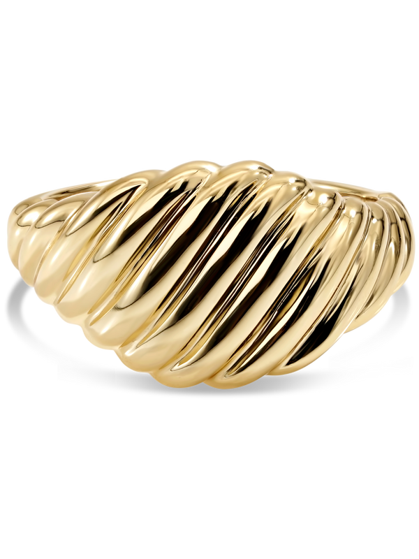 DEATA Rope Ring  Gold Plated Sterling Silver