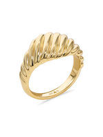 DEVATA Rope Ring in Gold Plated Sterling Silver