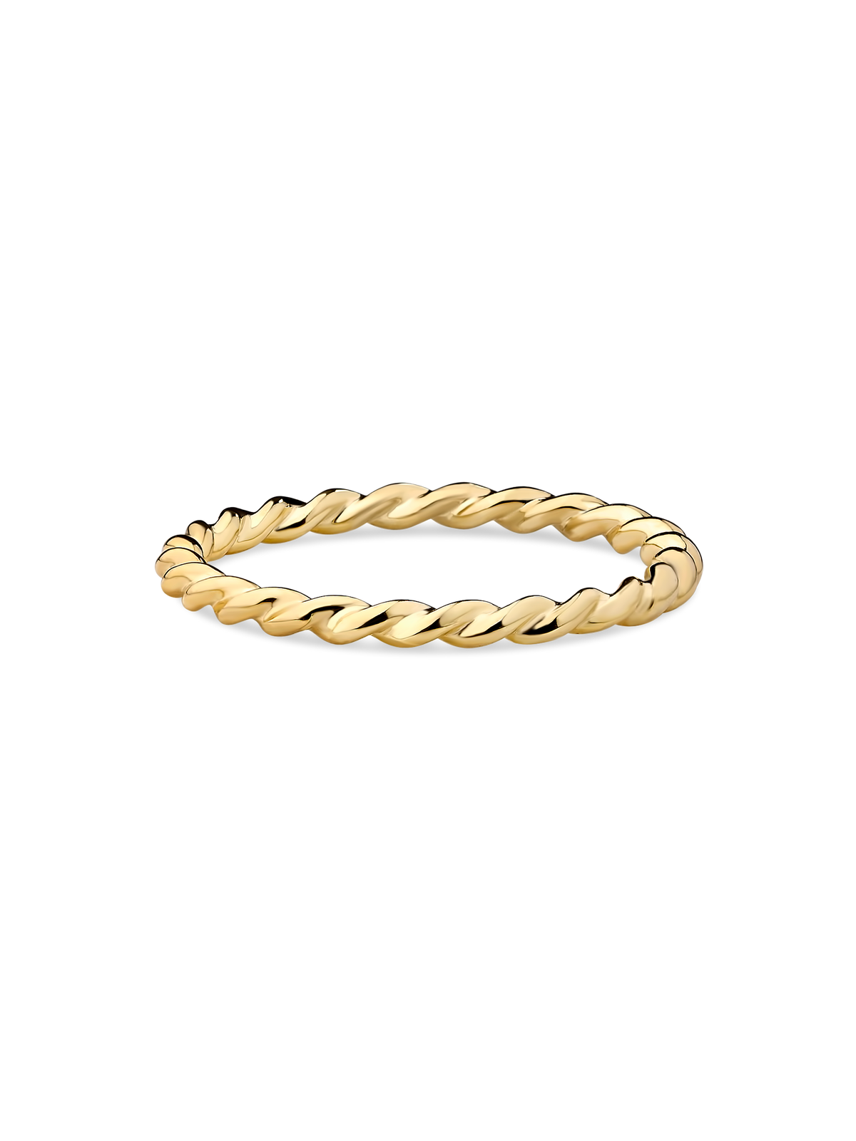 Devata Twisted Rope Ring in 14K Gold