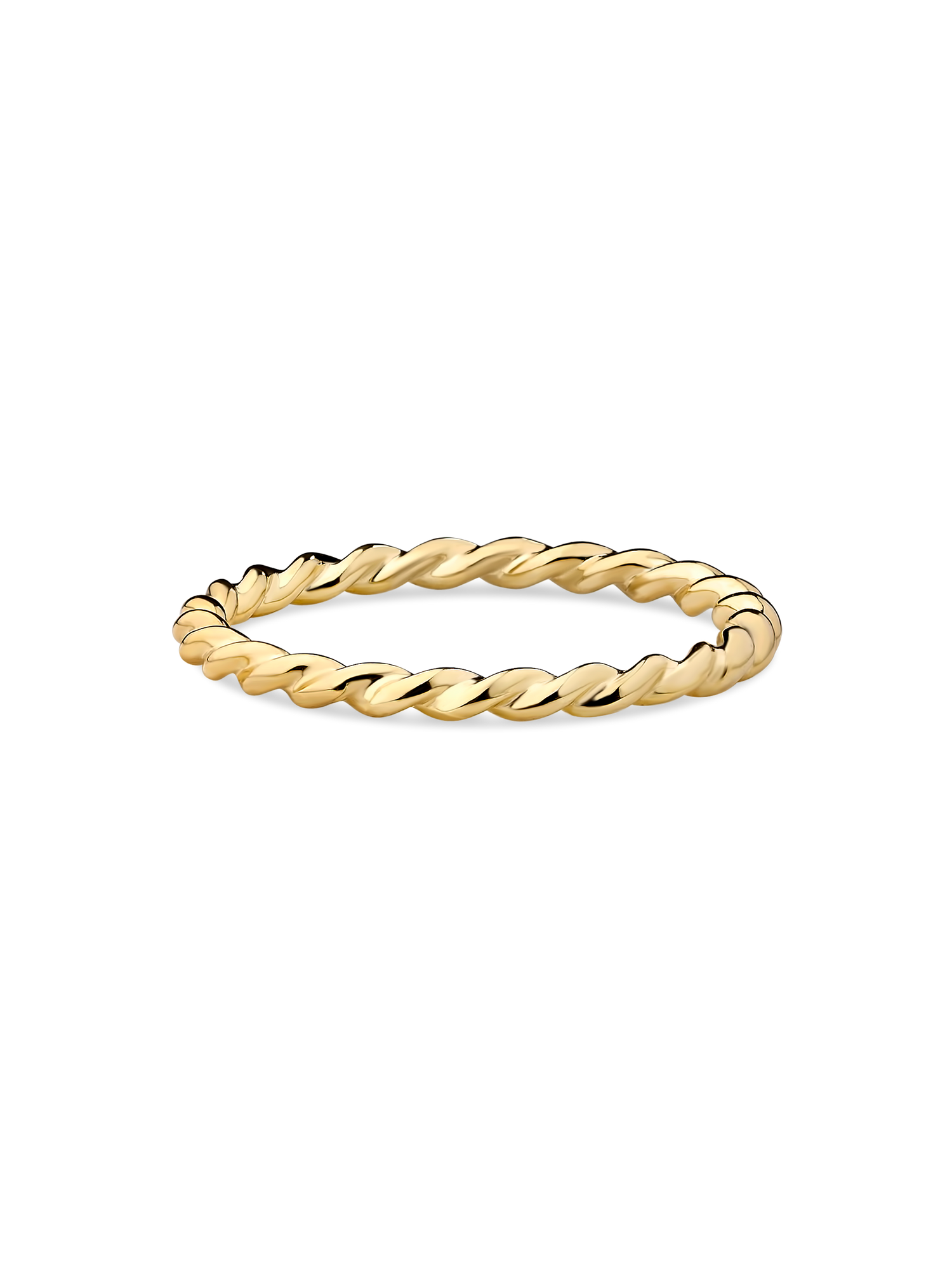 Devata Twisted Rope Ring in 14K Gold