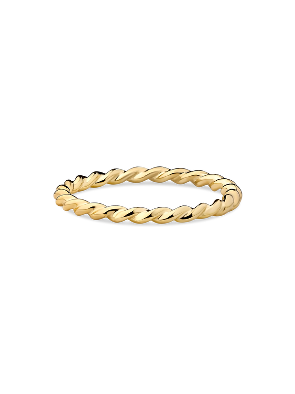 Devata Twisted Rope Ring in 14K Gold