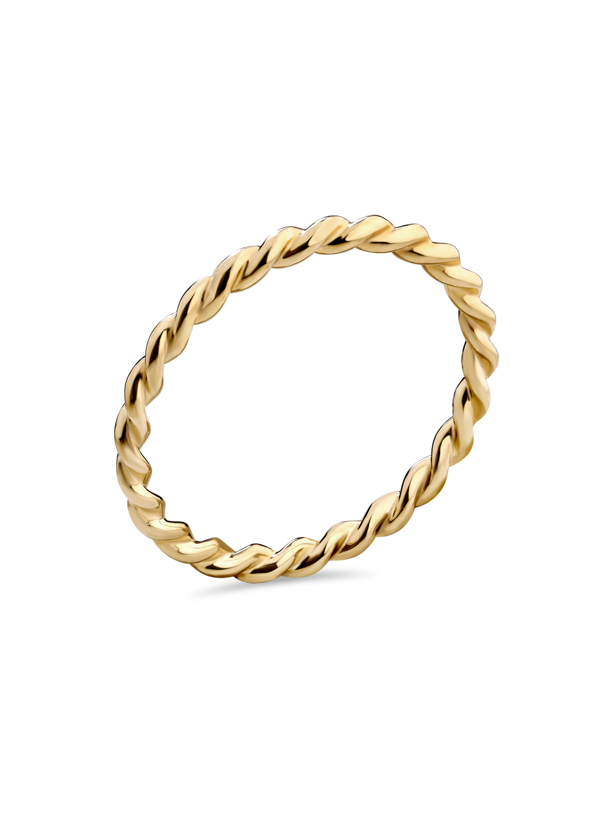 Devata Twisted Rope Ring in 14K Gold