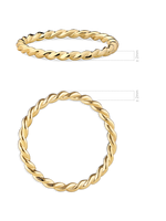 Devata Twisted Rope Ring in 14K Gold