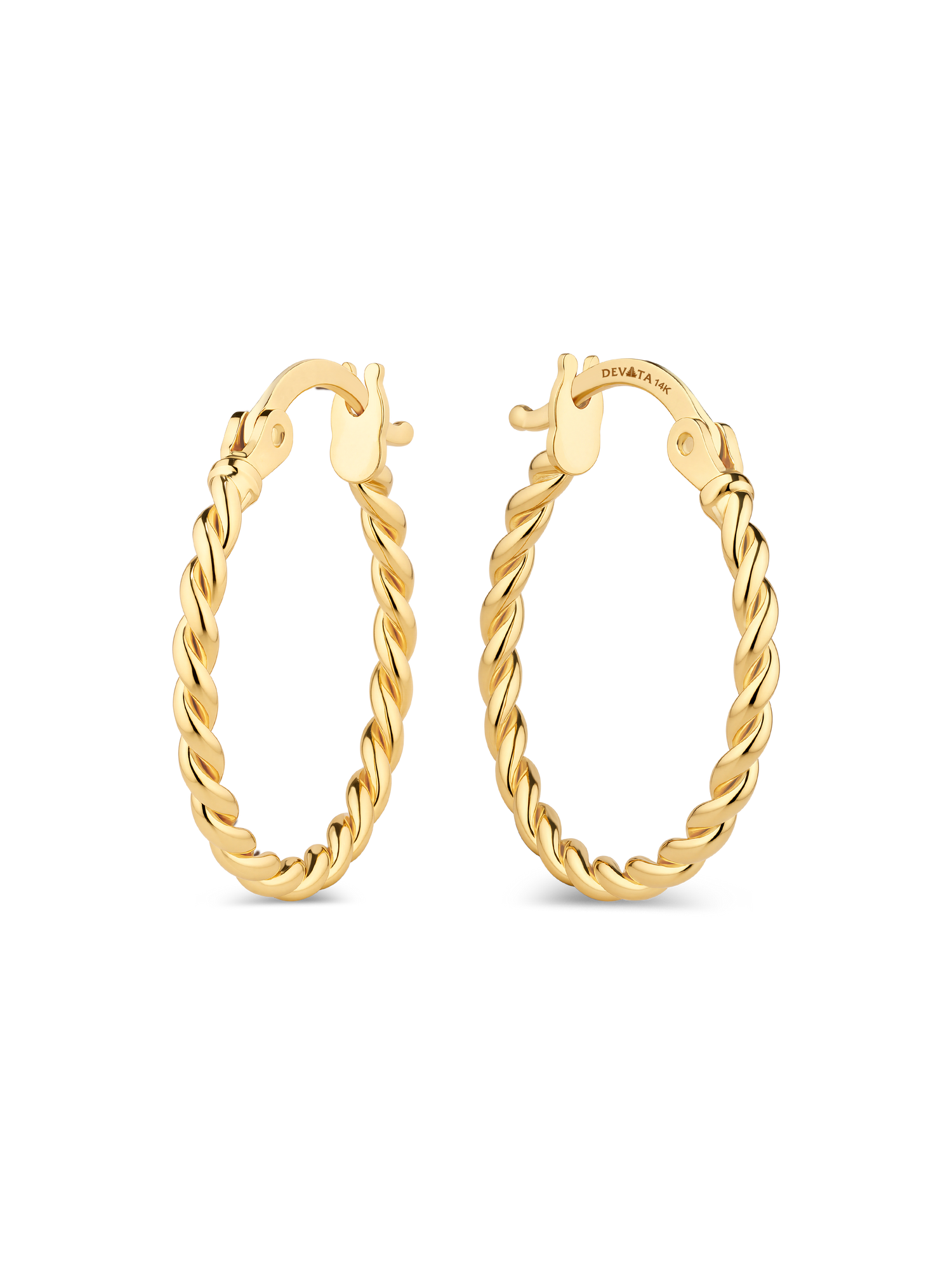 Twisted Rope Hoop Earrings