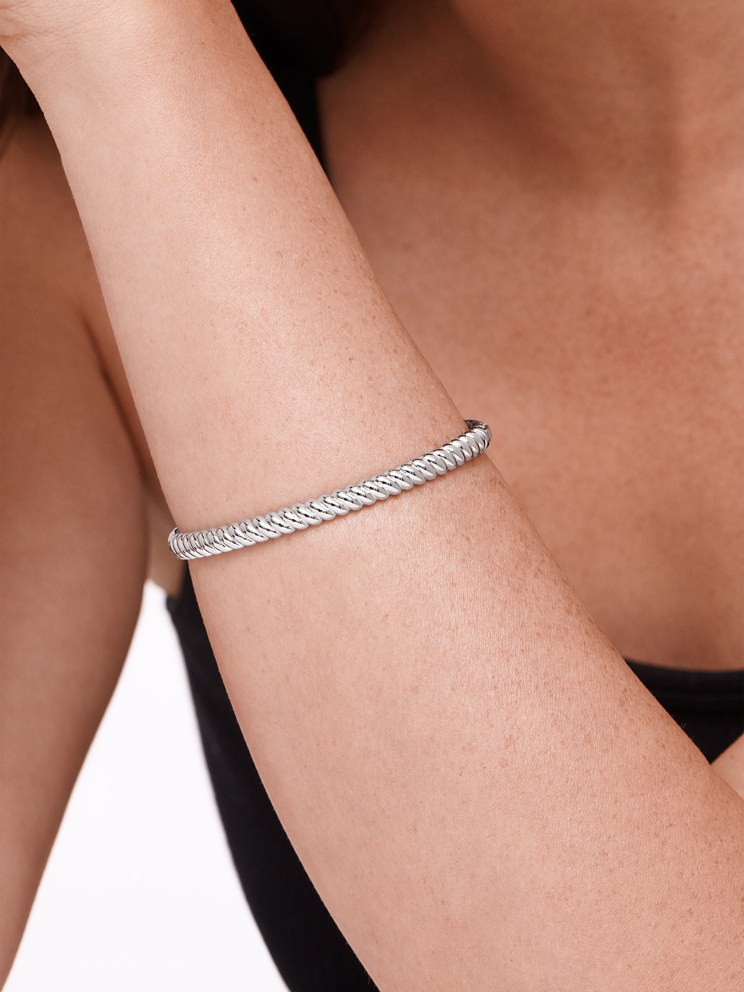 Twisted Rope Bangle Bracelet