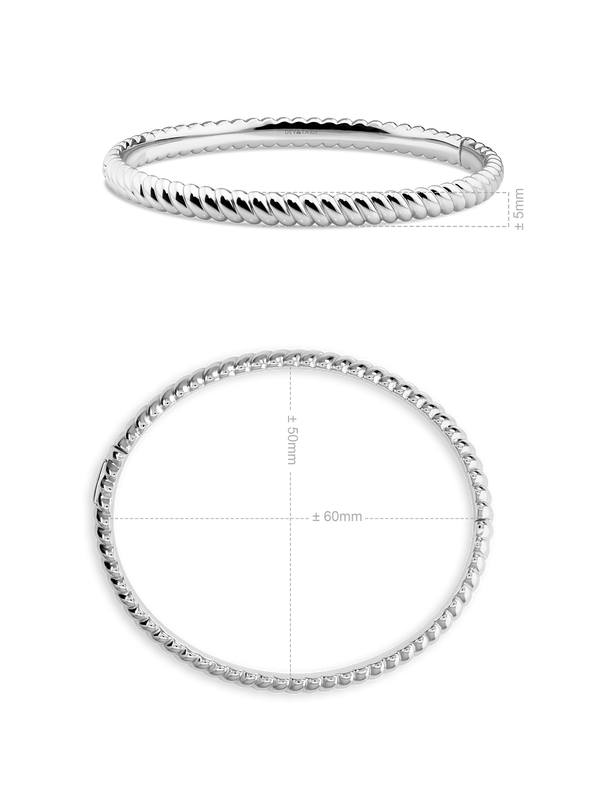 Twisted Rope Bangle Bracelet