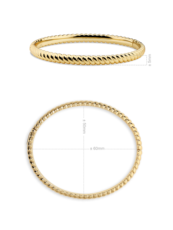 Twisted Rope Bangle Bracelet