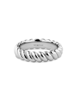 DEVATA Rope Band Ring in Rhodium Plated Sterling Silver