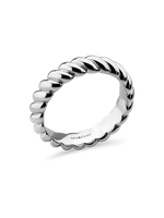 DEVATA Rope Band Ring in Rhodium Plated Sterling Silver