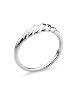 DEVATA Rope Ring in Rhodium Plated Sterling Silver