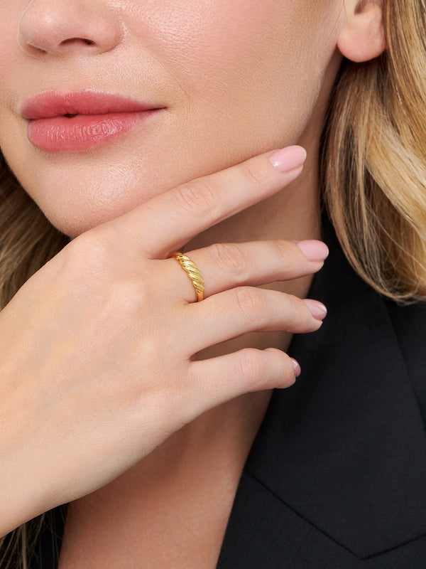 Rope Ring in Rhodium Plated Sterling Silver