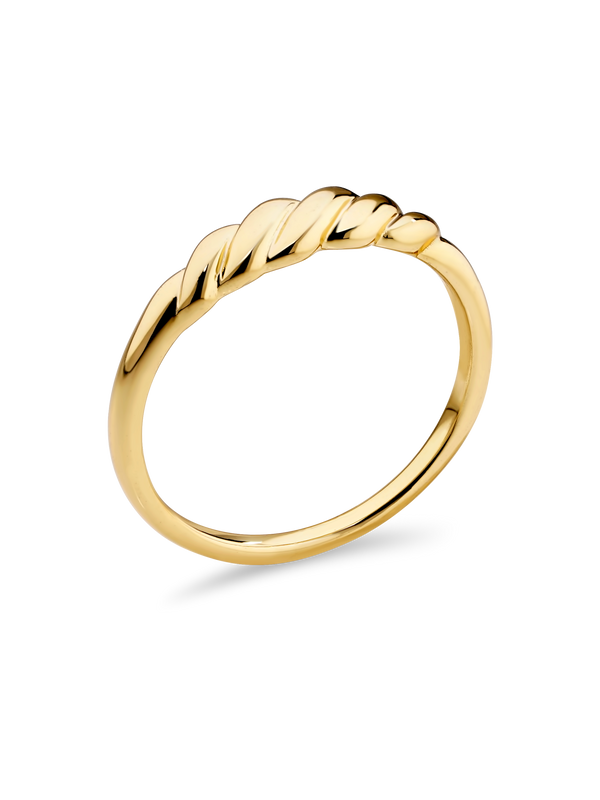 Rope Ring in Gold Plated Sterling Silver