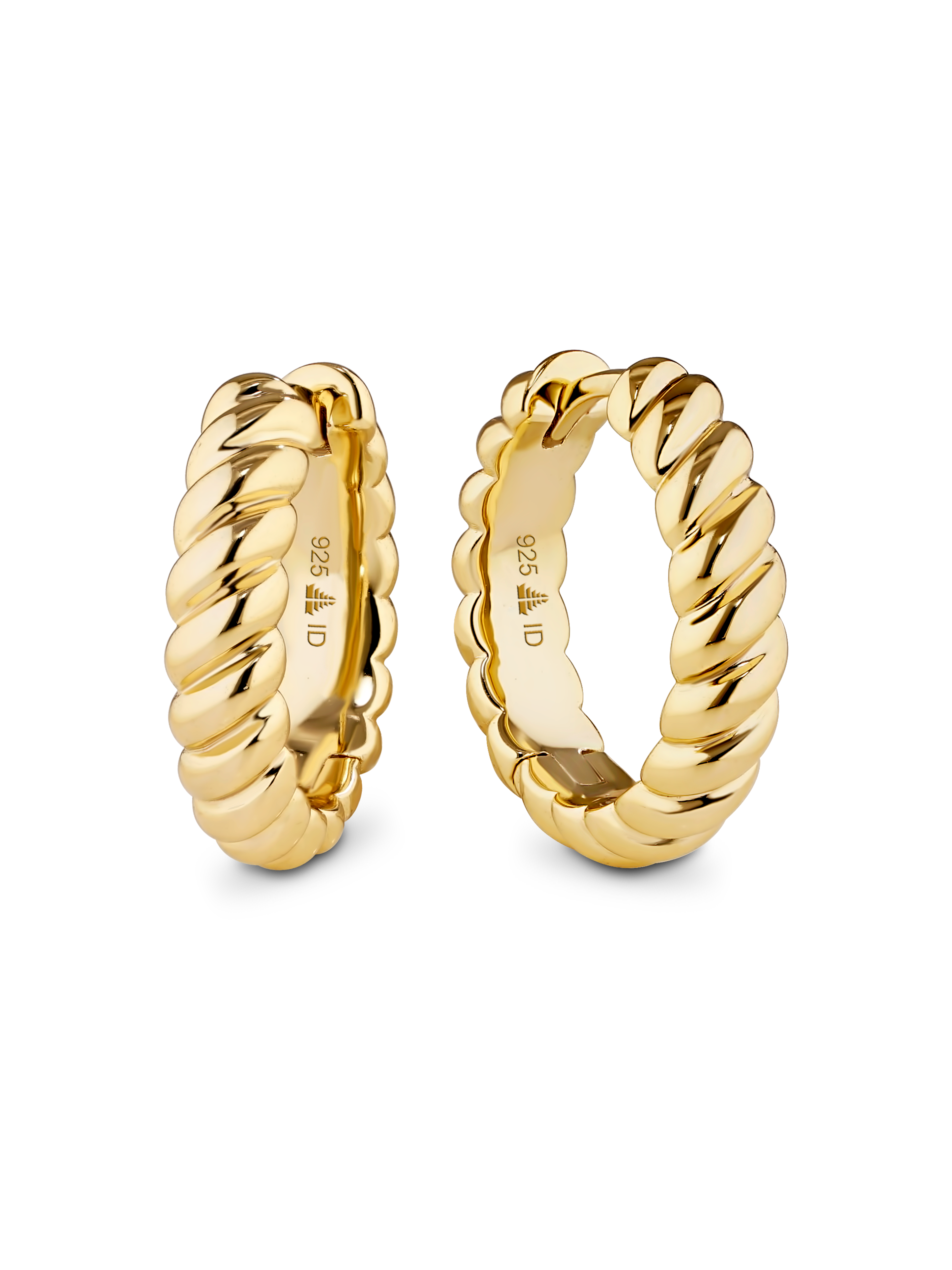 DEVATA Rope Hoop Earrings in Gold Plated Sterling Silver#gold-plated