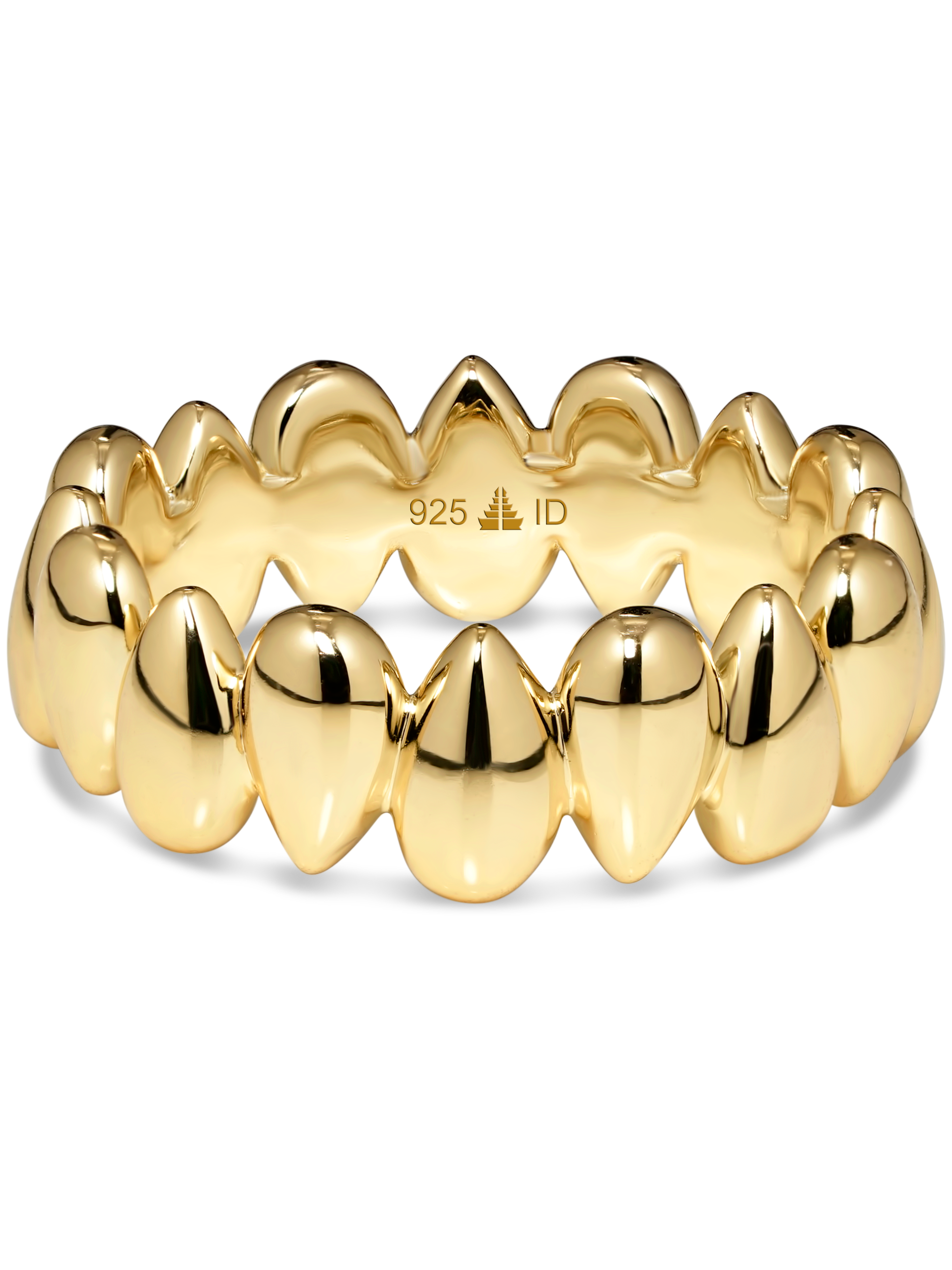 DEVATA Teardrop Eternity Band Ring Gold Plated Sterling Silver