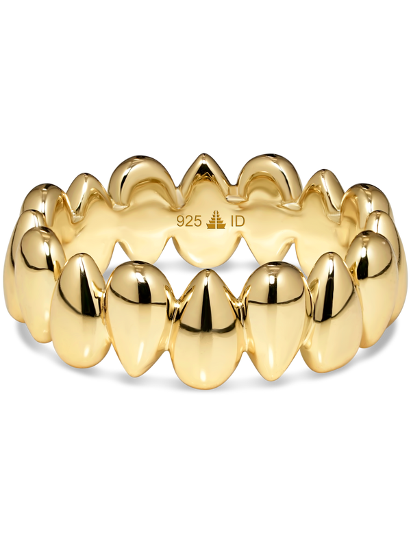 DEVATA Teardrop Eternity Band Ring Gold Plated Sterling Silver