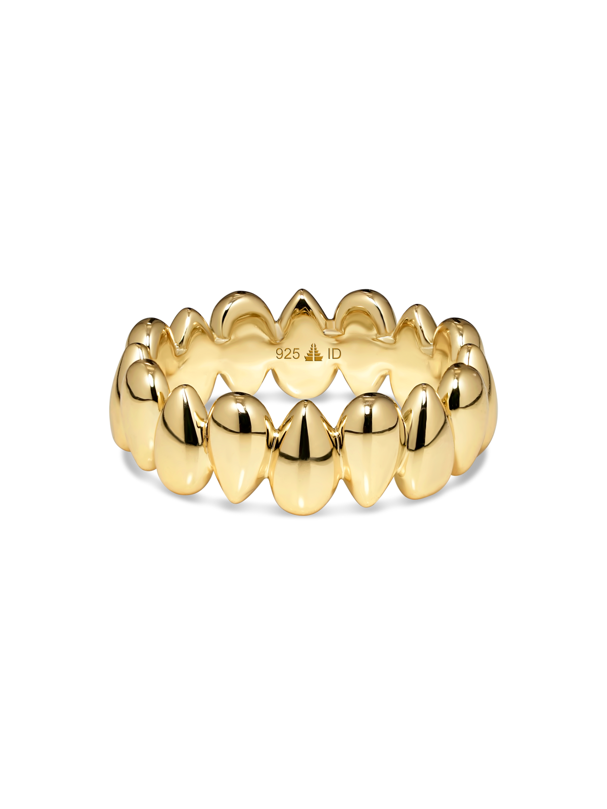 DEVATA Teardrop Eternity Band Ring in Gold Plated Sterling Silver