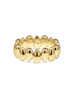 DEVATA Teardrop Eternity Band Ring in Gold Plated Sterling Silver