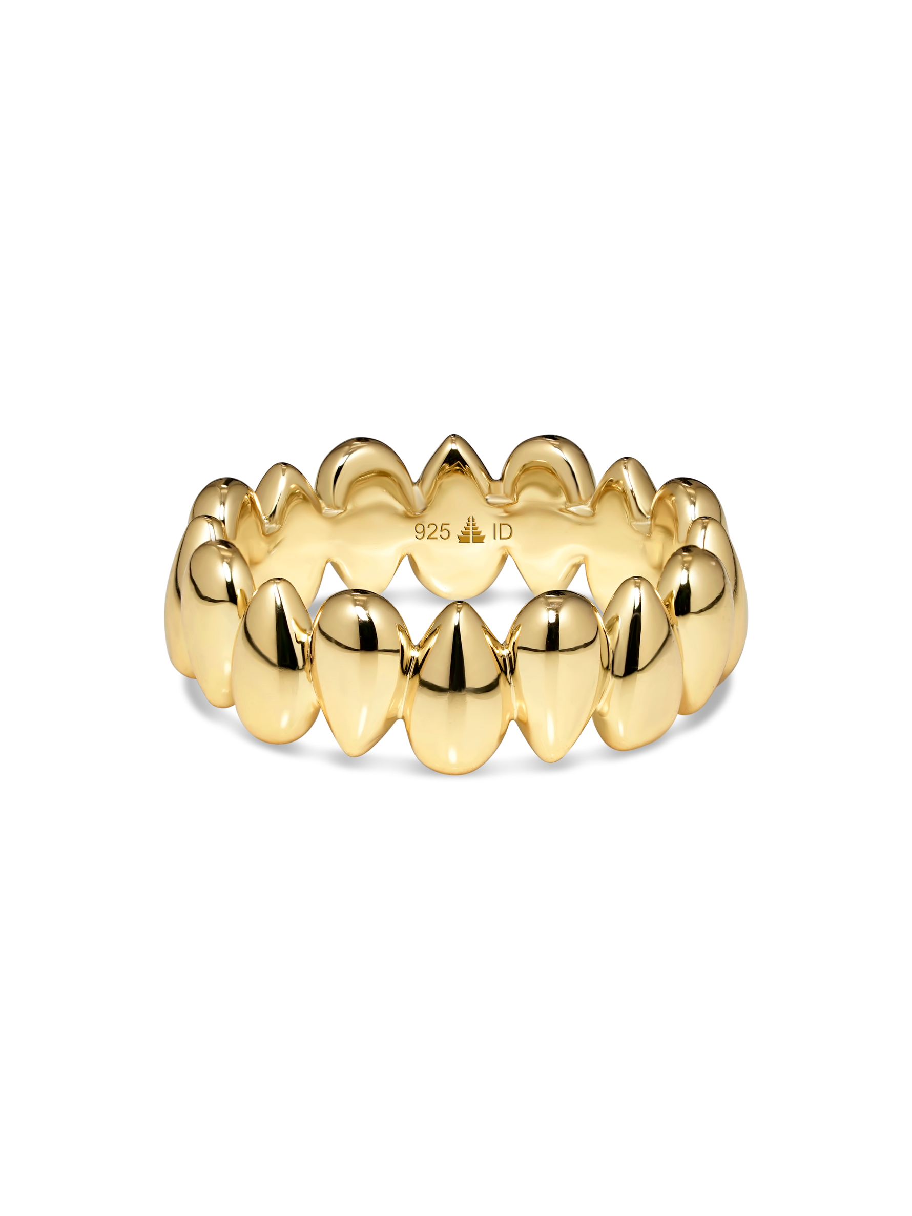 DEVATA Teardrop Eternity Band Ring in Gold Plated Sterling Silver#gold-plated