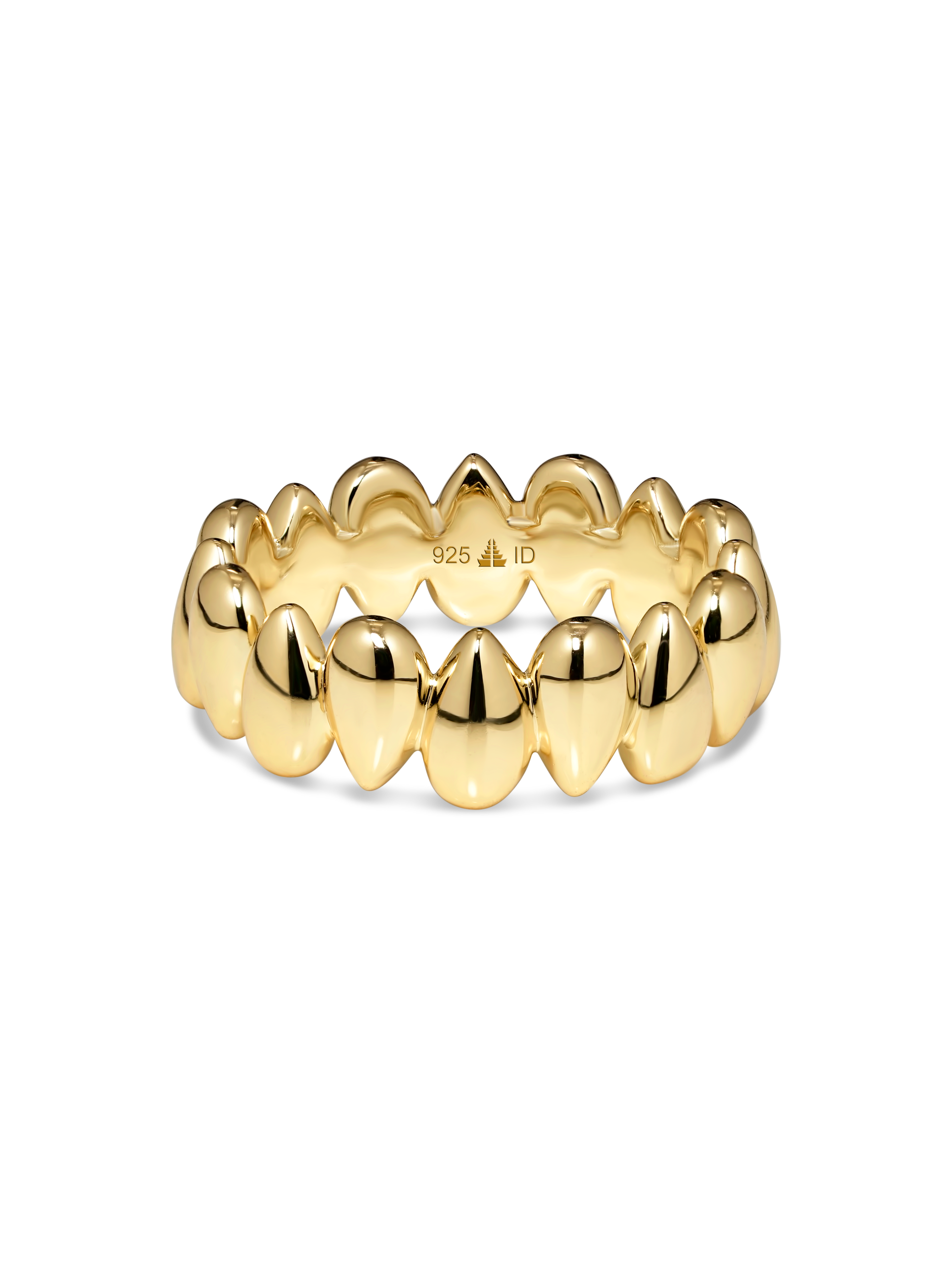 DEVATA Teardrop Eternity Band Ring in Gold Plated Sterling Silver#gold-plated