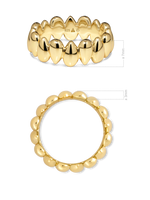 DEVATA Teardrop Eternity Band Ring in Gold Plated Sterling Silver