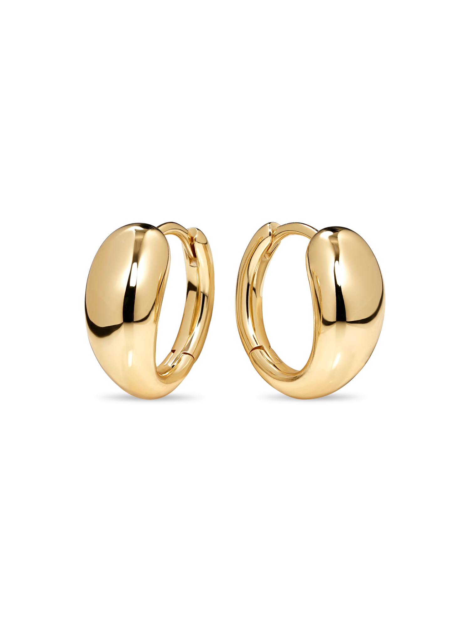 DEVATA Teardrop Hoop Earrings in Gold Plated Sterling Silver