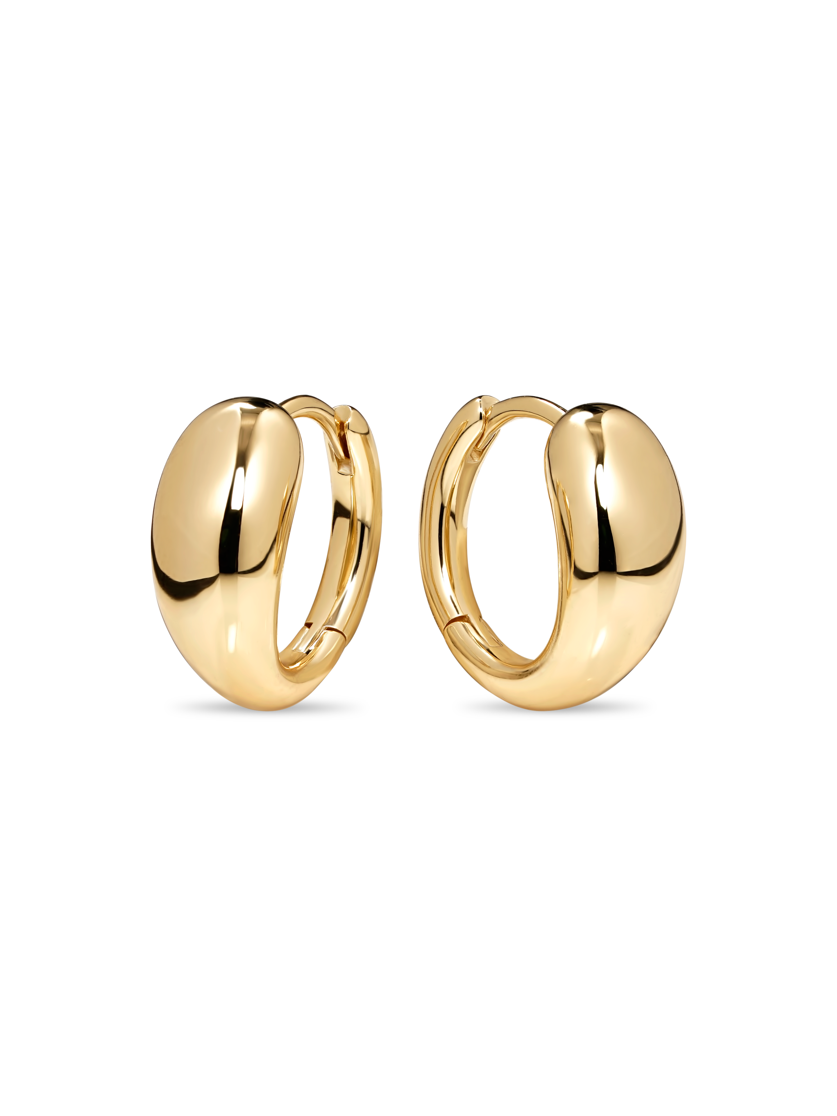 DEVATA Teardrop Hoop Earrings in Gold Plated Sterling Silver#gold-plated