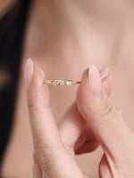 14K Gold Trio Lab Grown Diamond Ring