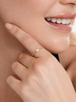 14K Gold Baguette Lab Grown Diamond Ring