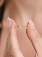 14K Gold Baguette Lab Grown Diamond Ring