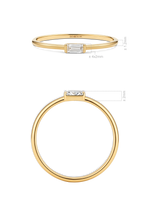 14K Gold Baguette Lab Grown Diamond Ring